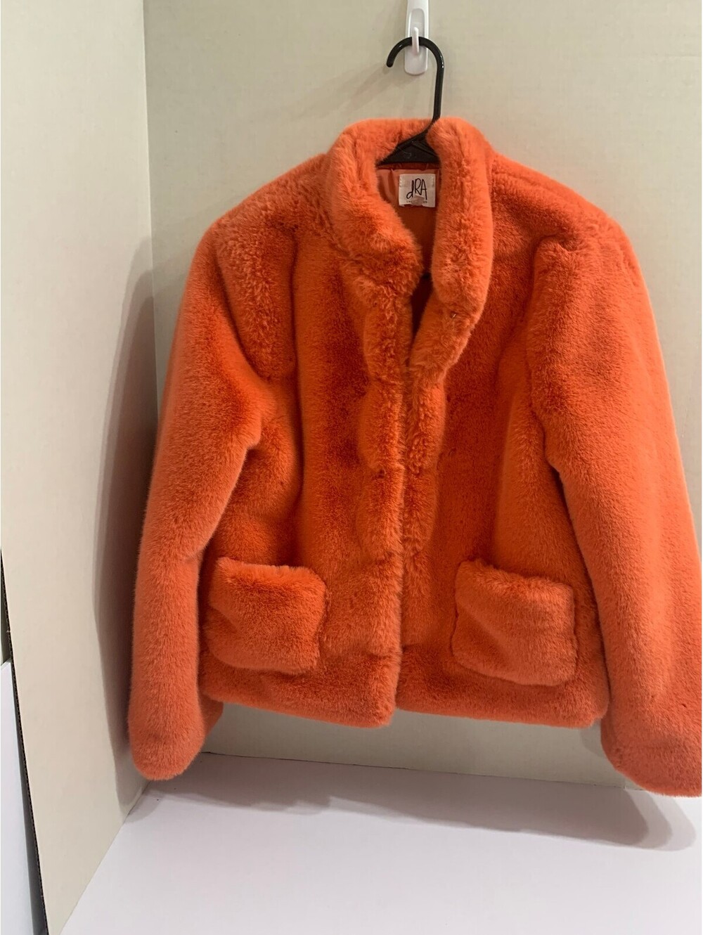 dRA Los Angeles Orange Faux Fur Jacket Women’s Small